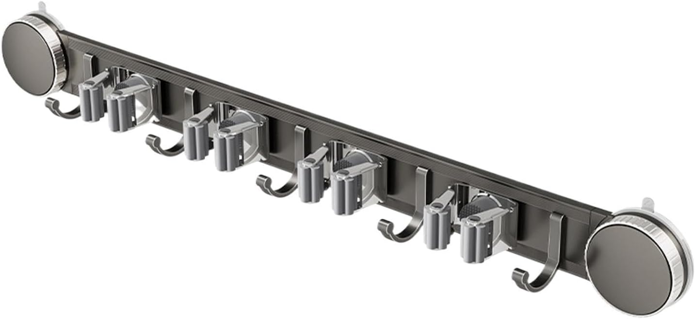  Support Pour Balais Et Serpillères | Support Renforcé Robuste Et Inoxydable - Organisateur D'Outils De Nettoyage Domestique | Pour Maison, Bureau, Appartement, Chambre, Salon Et Salle De Bain