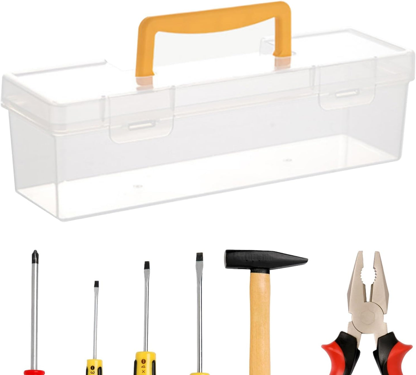  Organisateur De Petite Boîte à Outils | Organisateur De Composants,Boîte De Stockage Compartimentée Transparente Pour Marqueurs Pinces Clés Écrous Électronique Perles Loisirs Créatifs