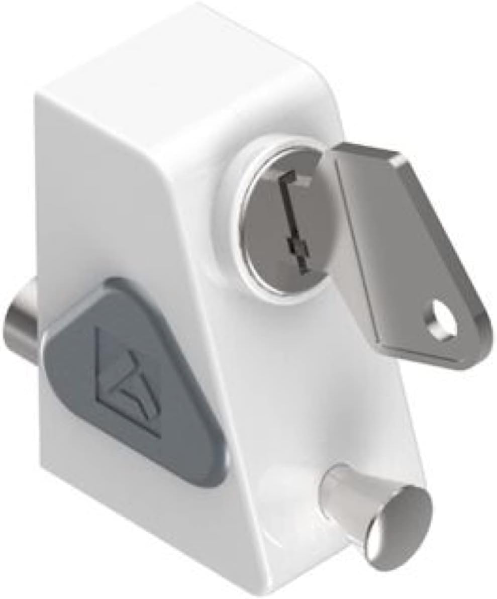  ALMA Key Lock For Sliding - Ral 9010 White - 9002-9010