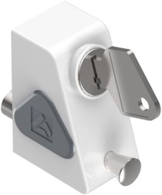  ALMA Key Lock For Sliding - Ral 9010 White - 9002-9010