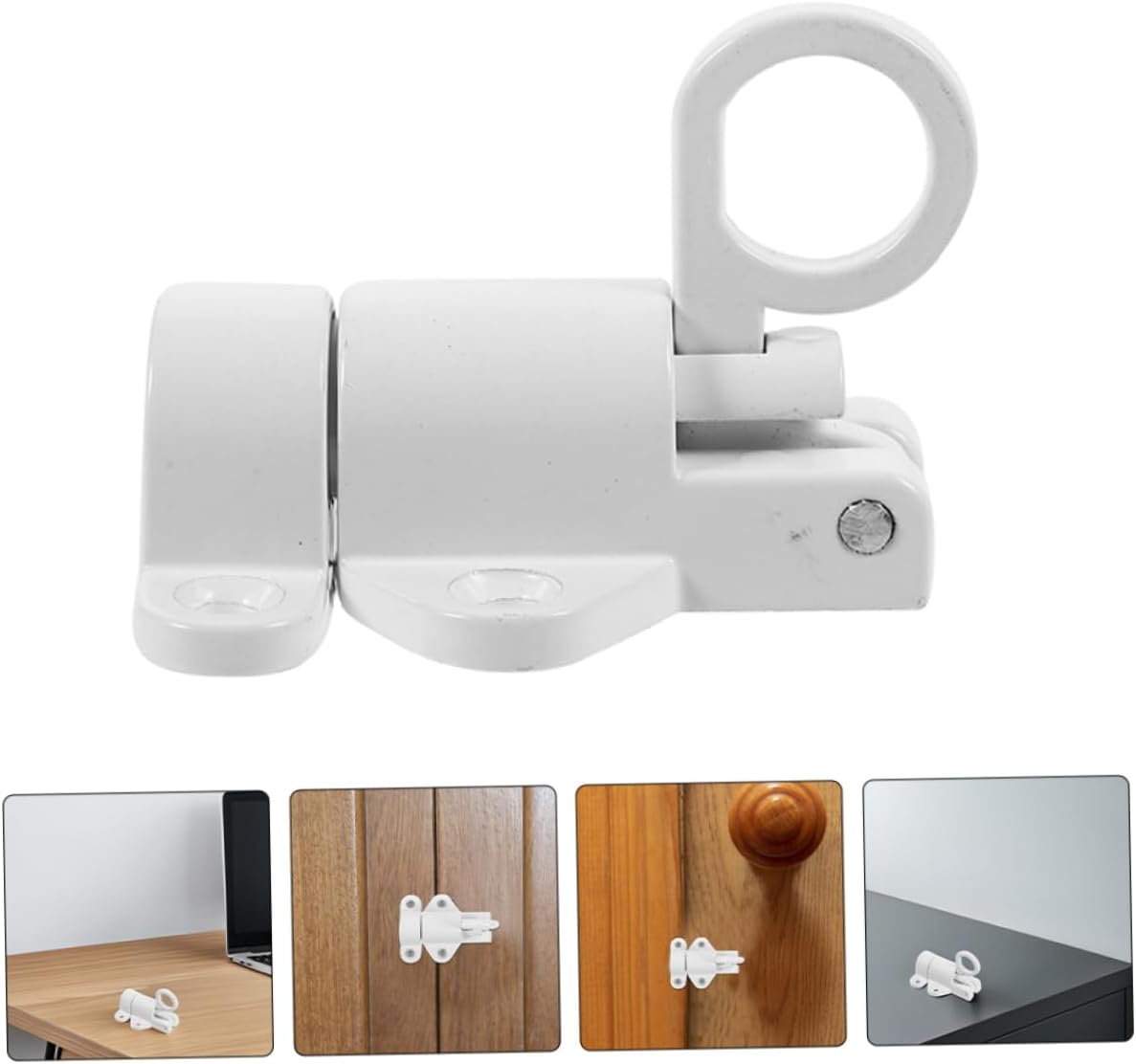 Jojofuny 2pièces Verrou De Porte à Ressort Automatique Aluminium Système De Sécurisation Pratique Pour Fenêtres Et Installation Facile Pour Maison Bureau