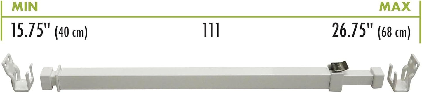  Ideal Security BK111W Adjustable Security Bar For Patio Or Window Door With Child Safety Lock, White, 40-68 Cm