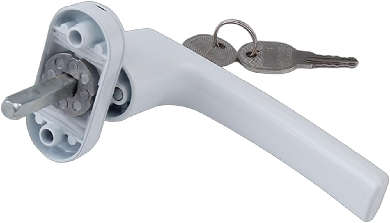  Poignée De Fenêtre Verrouillable Améliorée En Aluminium, Poignée De Porte De Balcon, Serrure Enfant Avec Clé Et Vis, Serrure De Fenêtre