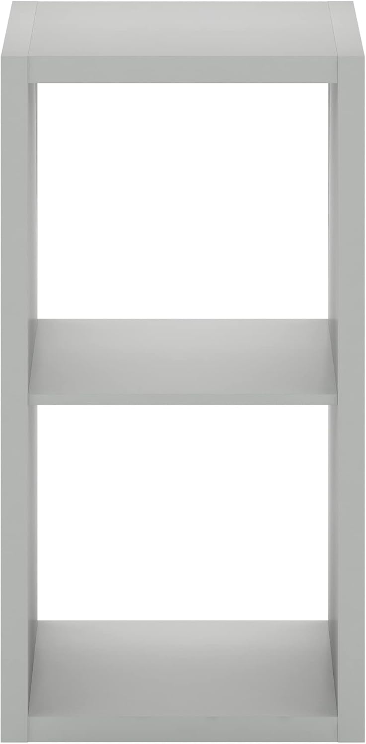  Furinno Cabine De Rangement Décorative à Dos Ouvert à 2 Cubes, Gris Clair