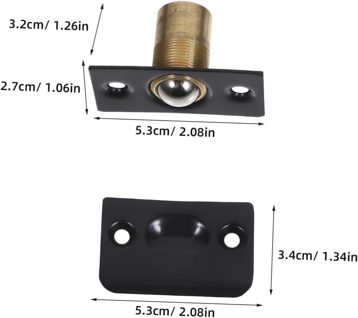  Jojofuny 4 Pack Adjustable Ball Latches With Plate For Closet Door Ball Latch For Cabinet Door Hardware Door Hardware With Strike