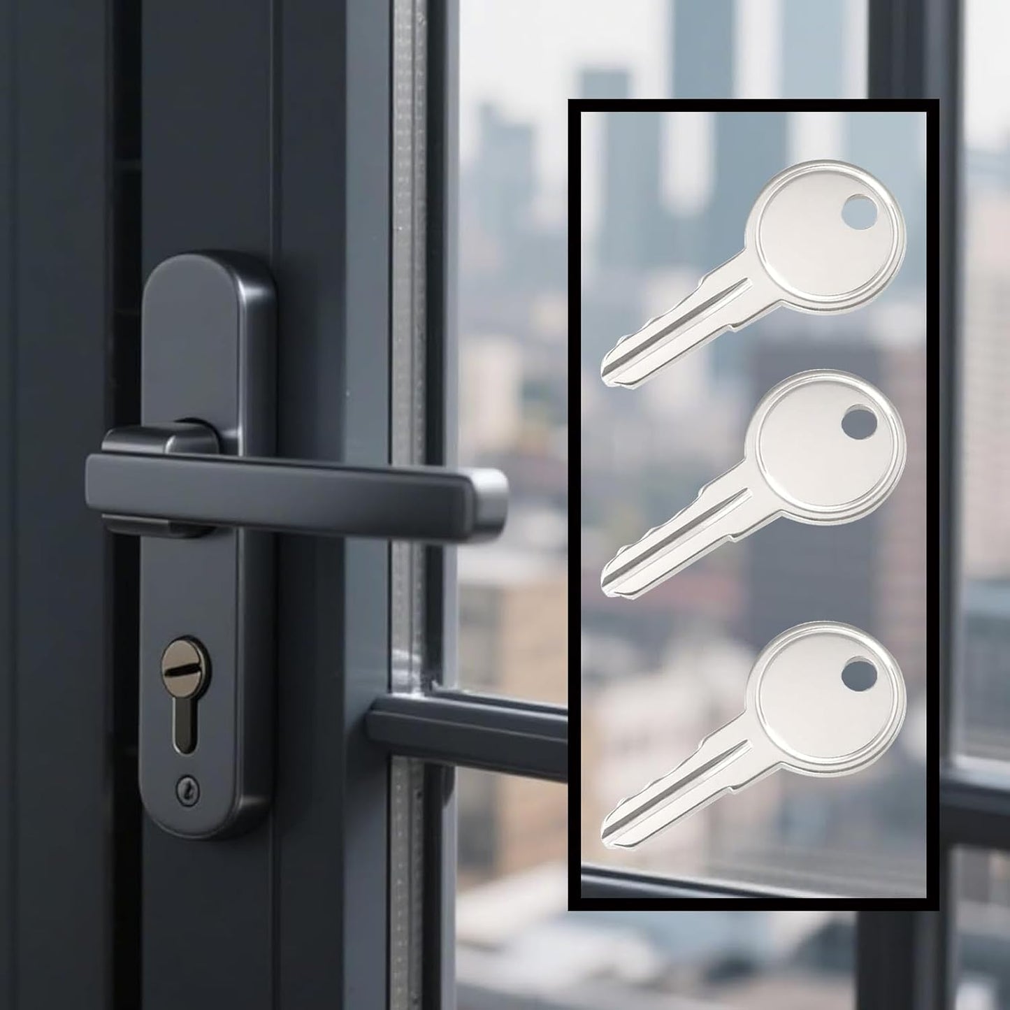  Universal UPVC Window Handle Keys Replacement For Yale Securistyle Virage Window Locks, Compatible With UPVC Window Handles And Most Keys