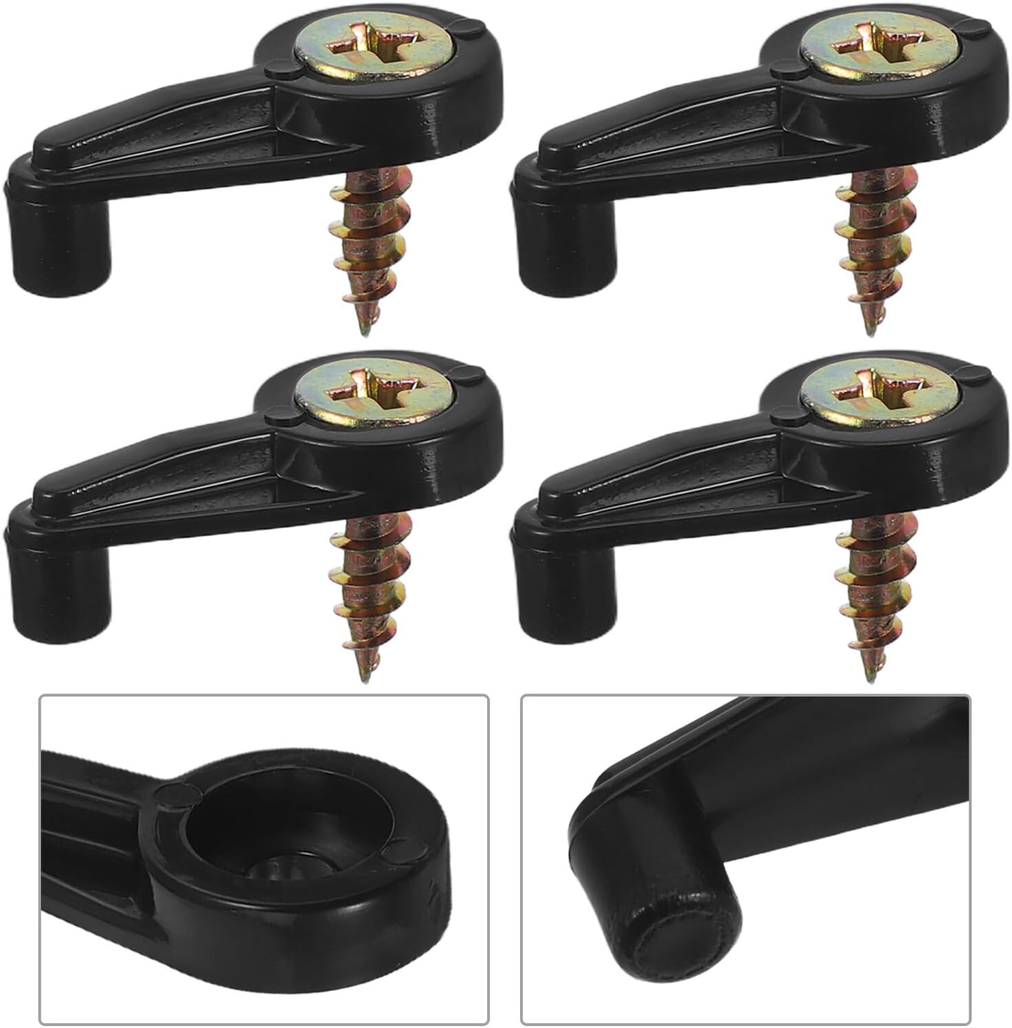  Gatuida 120 Clips De Fixation Pour Panneaux En Verre Noir A Kit Complet 120 Vis M4*16 Supports En Plastique Robustes Sans Perçage Pour Portes Vitrées Miroirs De Salle De Bain Et