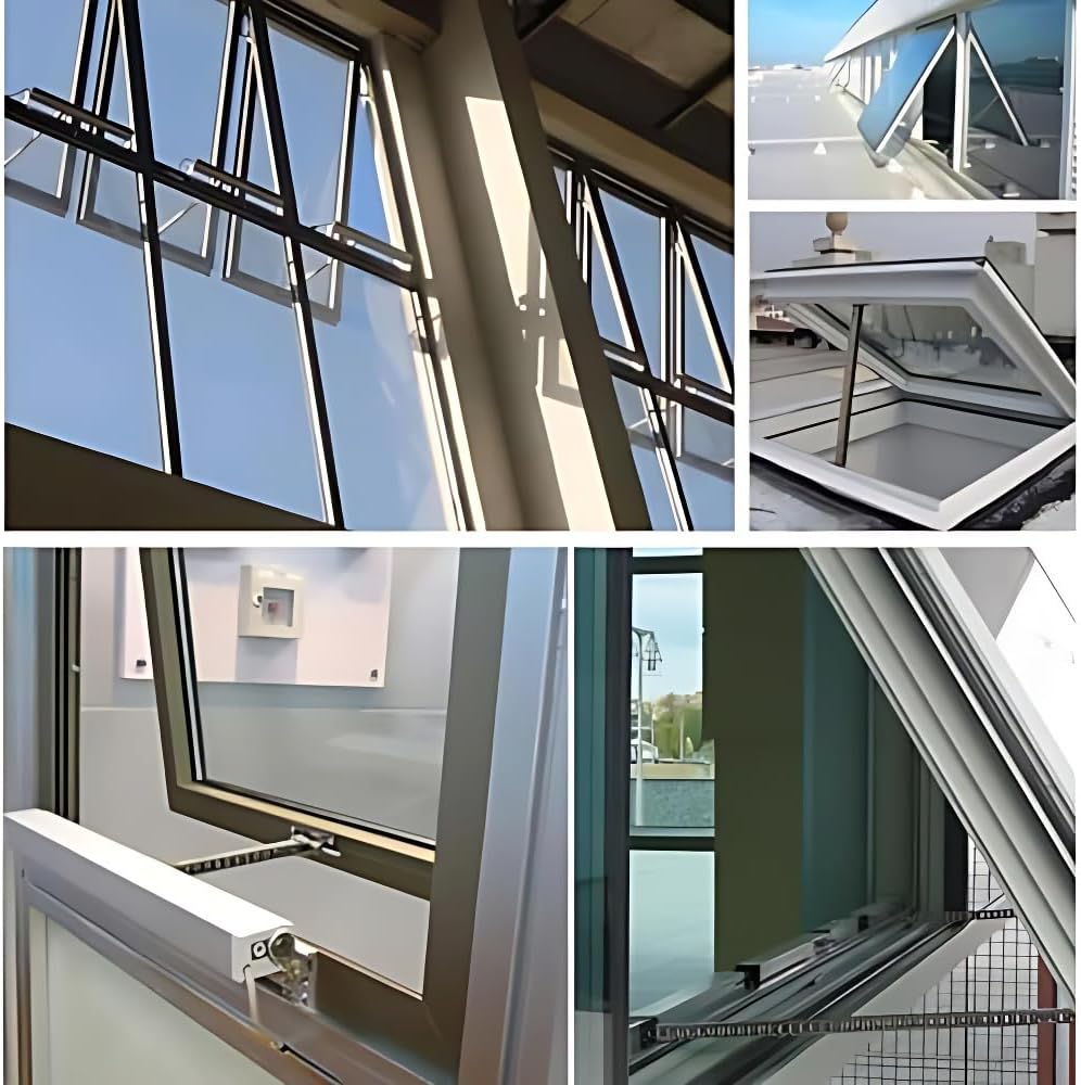  Electric Window Opener Actuator, Motorized Window Opener And Chain Closure 24V With Remote Control And Switch, 300mm-800mm For Skylights And Roof Vents