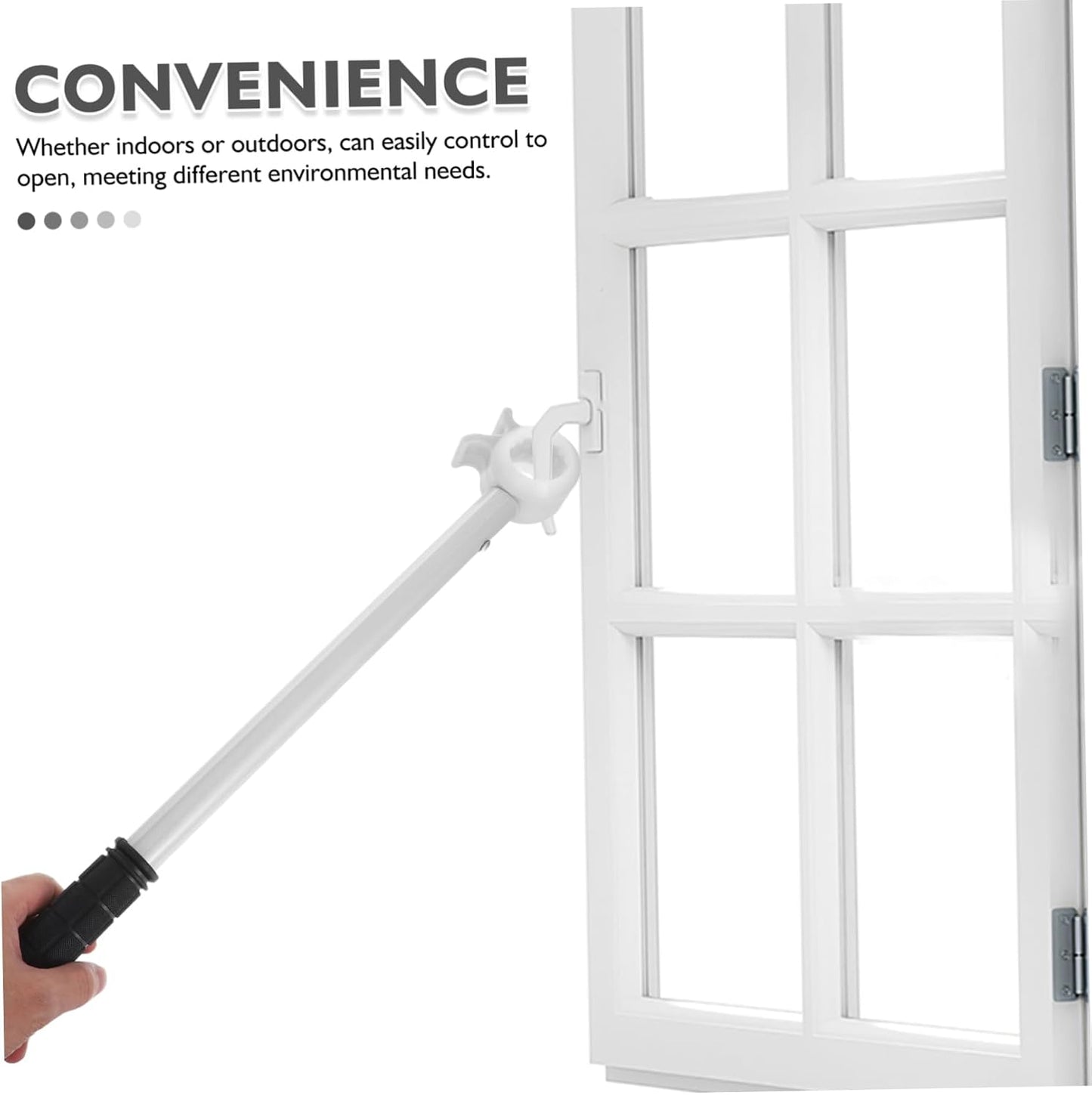  Angoily Tige D'ouverture Barre D'assistance Pour Fenêtre Haute En Alliage D'aluminium Légère Et Ventilée Pour Store Enrouleur Adaptée Salon Et Extérieur