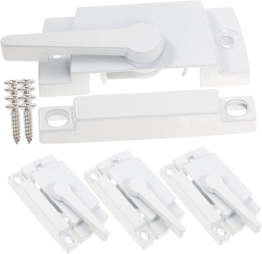  Jojofuny Verrous De Fenêtre En Alliage De Zinc Blanc 4pcs Pour Protection Vie Privée, Pièces De Rechange Robustes Et Flexibles Pour Fenêtres Coulissantes Usage Quotidien