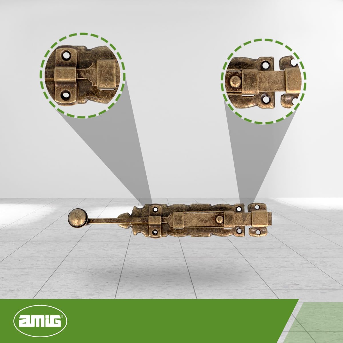  Amig - Loquet De Fenêtre - Modèle 411 - Acier Avec Tige En Zamak - 150 Mm - Largeur : 35 Mm - Idéal Pour Les Fenêtres