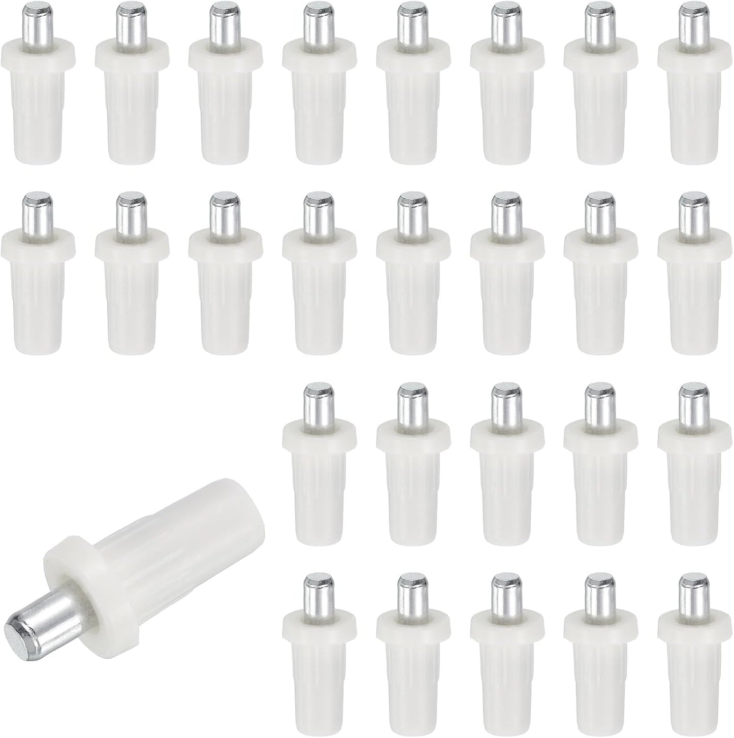  Uxcell Lot De 40 Broches De Réparation De Volet - 2,5 X 1,1 Cm - Métal à Ressort - Fixations De Volet De Plantation Pour Fenêtres Aveugles, Armoires - Lame Mobile - Blanc