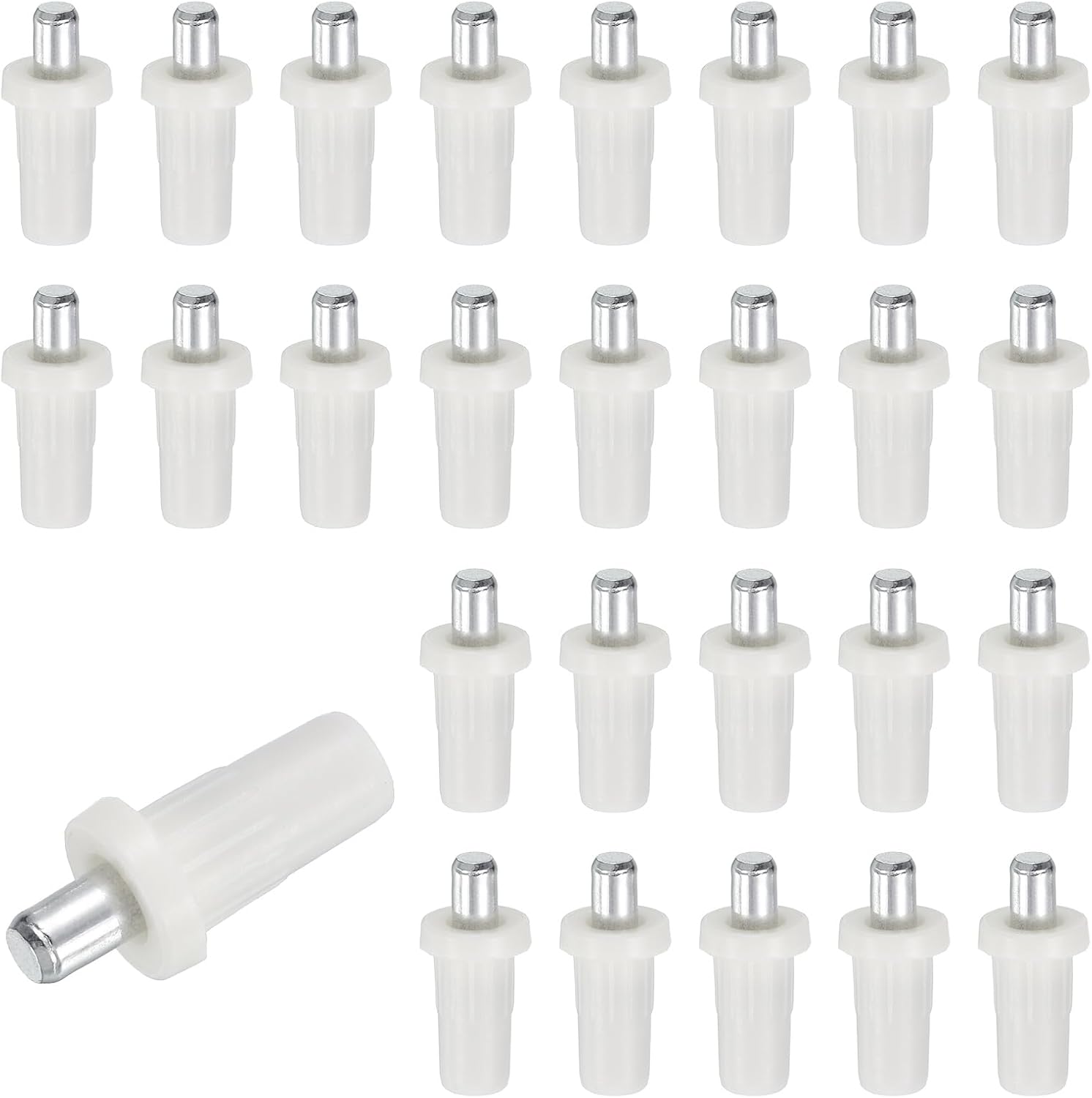  Uxcell Lot De 40 Broches De Réparation De Volet - 2,5 X 1,1 Cm - Métal à Ressort - Fixations De Volet De Plantation Pour Fenêtres Aveugles, Armoires - Lame Mobile - Blanc
