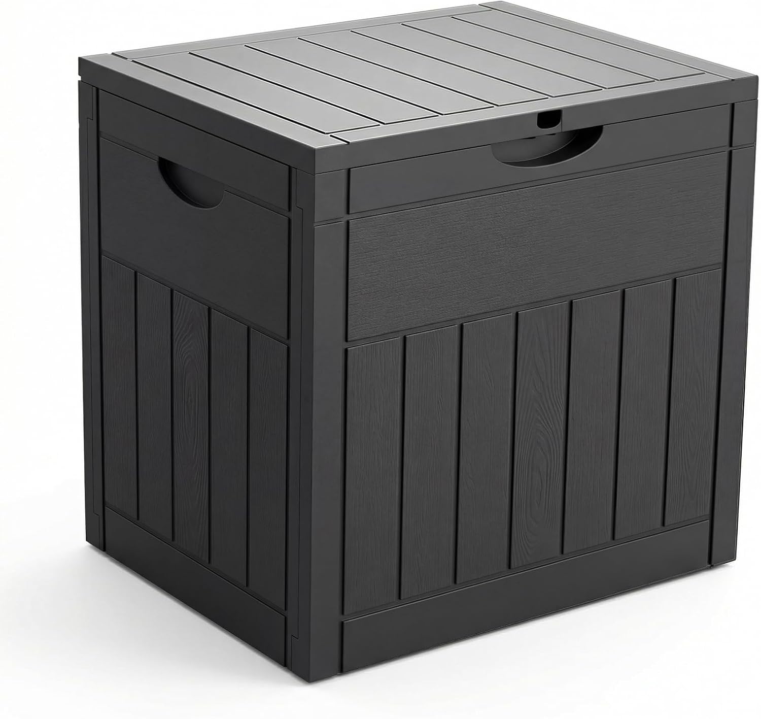  Vounot® Coffre De Rangement Extérieur 126L Boîte De Jardin Étanche Anti UV Couvercle Verrouillable Avec Poignées Encastrées 56 X 43 X 53 Cm Pour Jardin Terrasse Balcon Piscine Effet Polyrotin Noir