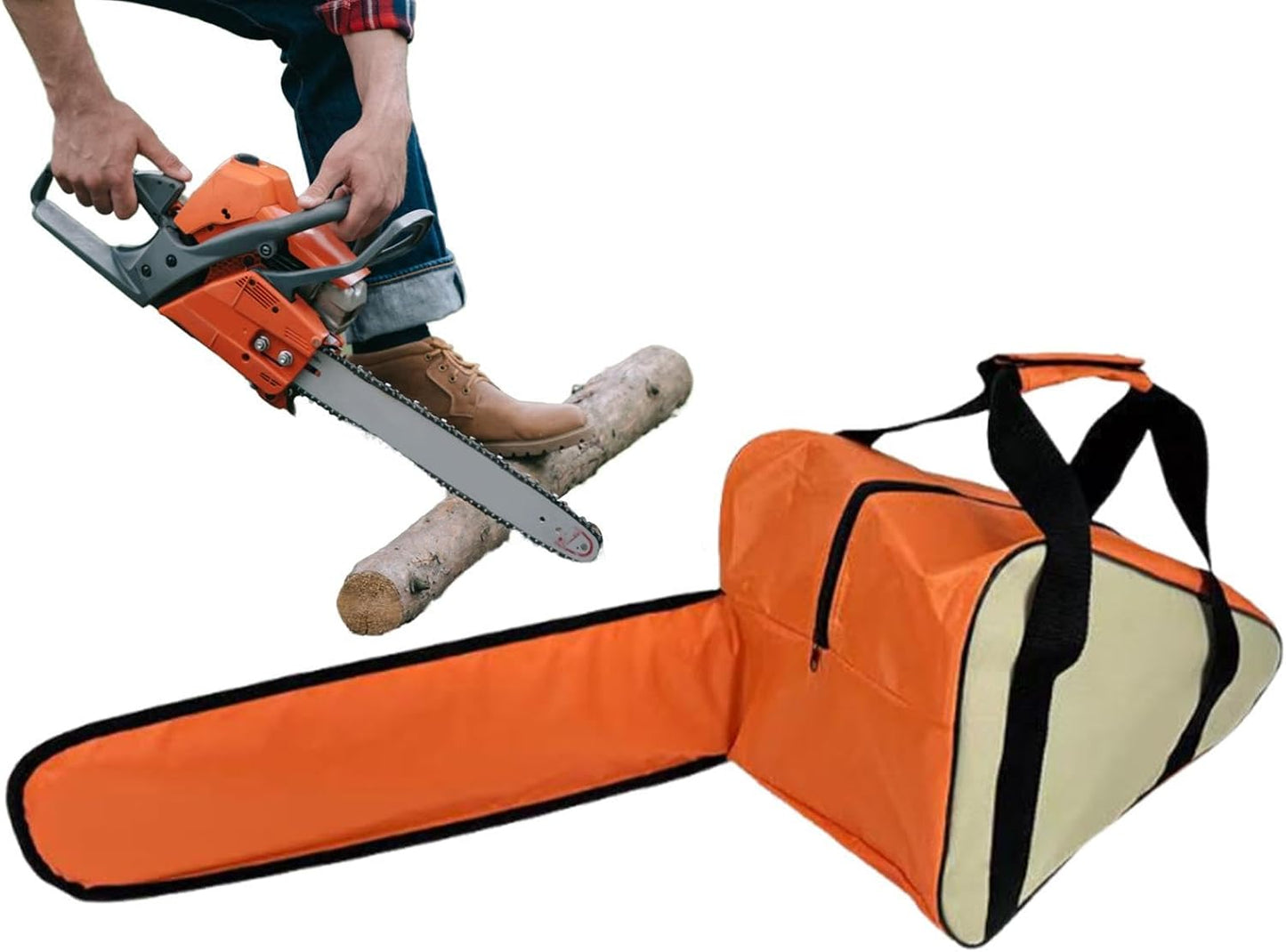 GENERIC Sac De Tronçonneuse, étui De Transport Portable, Porte-outils Multifonctionnel, Protection Forte, Tronçonneuse électrique, Rangement Pratique, Compact Idéal Pour Le Jardinage, L'élagage Et Les