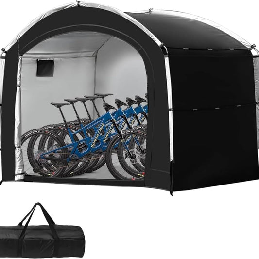  Abri De Rangement Pour Vélo, Abri De Rangement Portable Extérieur Pour Vélo Avec Tissu Oxford 210D PU4000 Imperméable Pour 2/3/4/6/8 Vélos, Abri Pour Moto, Outils De Jardin, Jouets, Pelouse