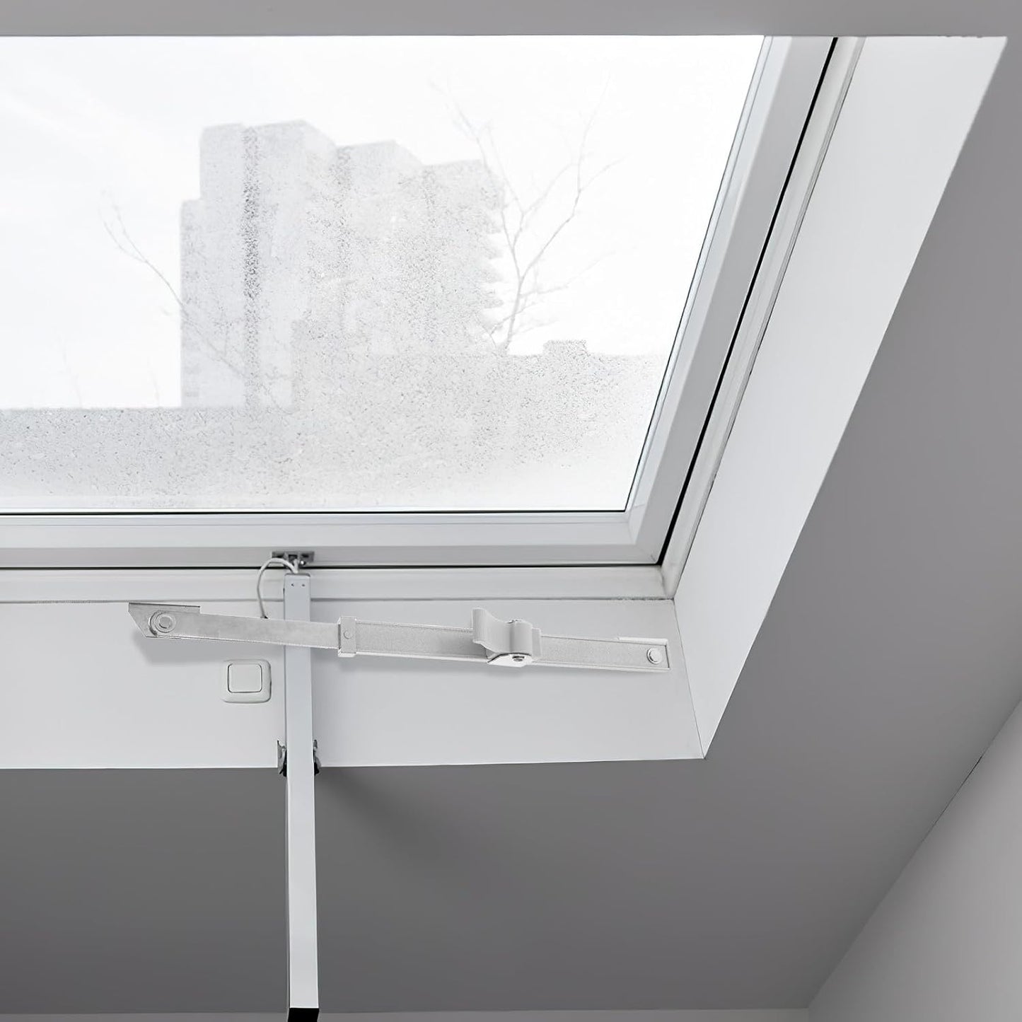  Gatuida Tige Télescopique Support Verrouillage Facile Argentée En Alliage D'aluminium Pour Fenêtre Pour Maison Et Bureau