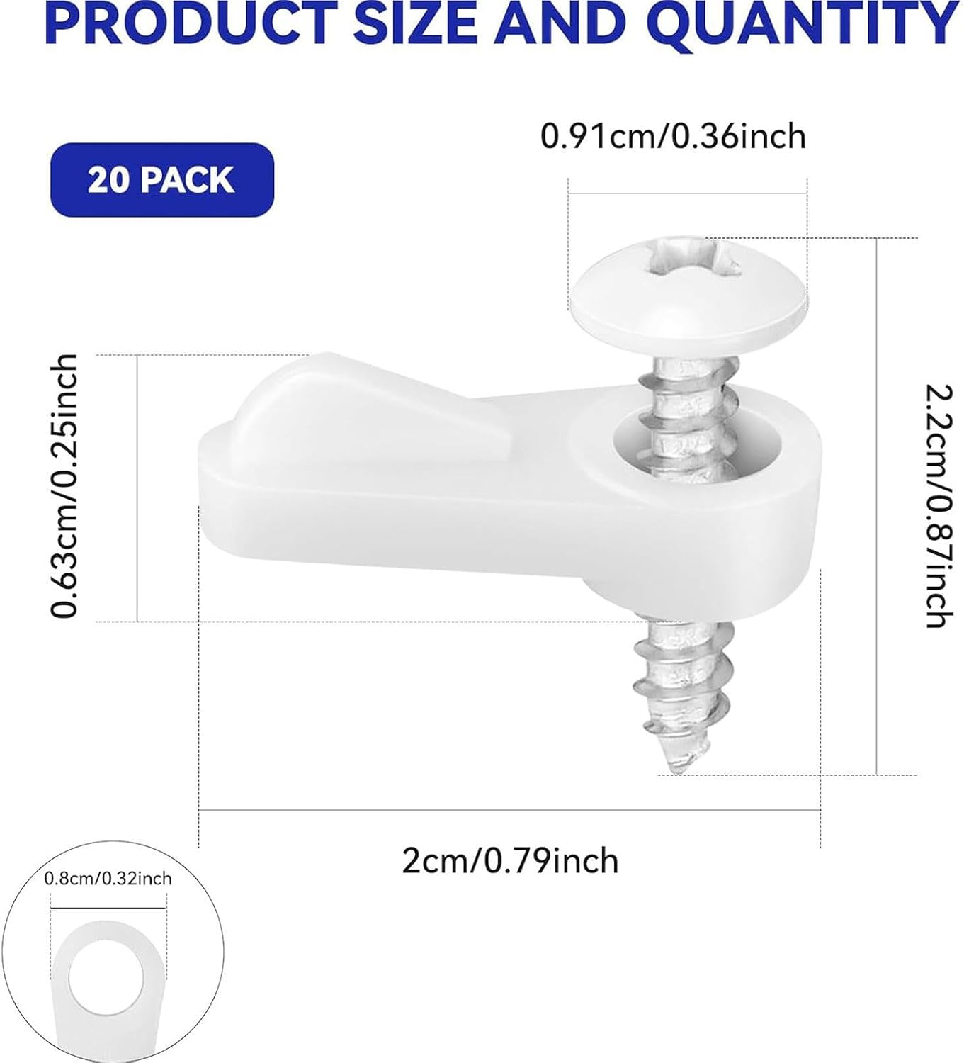  Clips De Retenue Pour Moustiquaire,Lot De Quincaillerie De Avec Visserie - Clips Sécurisés Pour Contre-fenêtre - Pour Maison Appartement Dortoir Salon Chambre Bureau Cuisine Salle De Bain