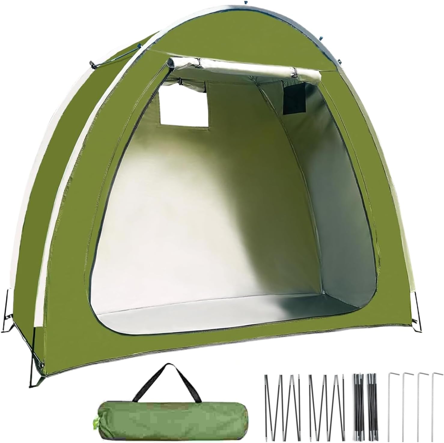  Abri De Vélo | Housse Portable Pour Moto | Tente De Rangement D'extérieur Résistante Aux Intempéries Avec Double Entrée Pour Jardin, Pelouse, Camping, Arrière-cour