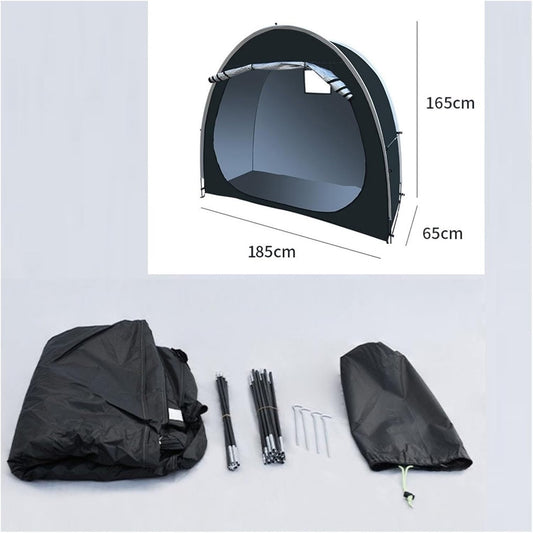 GENERIC Abri De Rangement Pour Vélos, Housse Imperméable Pour Vélos - Garage De Rangement Extérieur Portable Pour Motos, Outils De Jardin, Tondeuses à Gazon - Dimensions : 200 X 80 X 165 Cm - Durabl