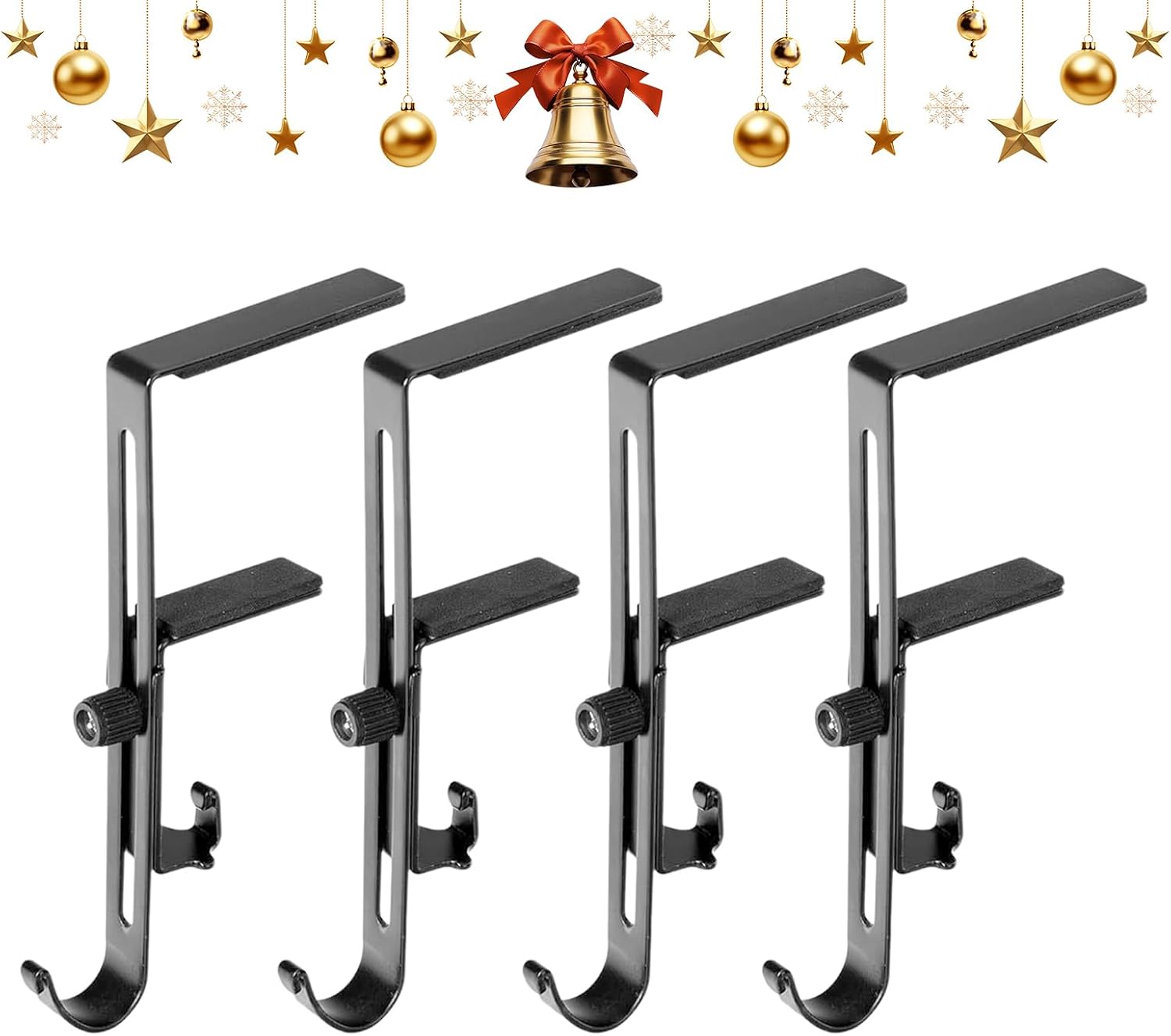 GENERIC Cintre Réglable Pour Guirlande, Guirlande Et Chaussette – Crochet De Décoration Réglable Pour Arbre Fenêtre Clôture, Balcon, Terrasse, Appartement, Cheminée De Noël
