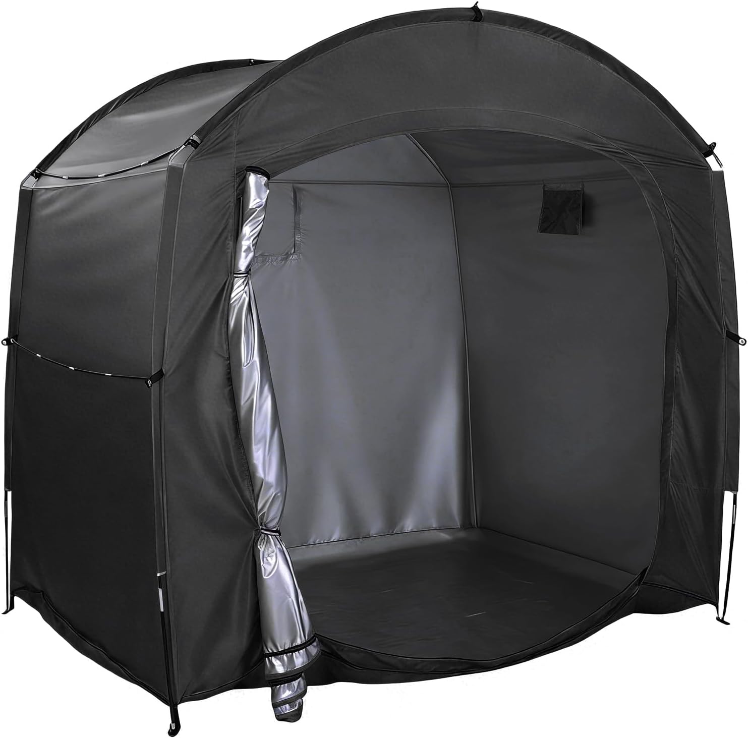  Drfeify Tente De Vélo, Rangement Extérieur Imperméable Pour Motos Et Outils De Jardin, Conception Portable Avec Installation De 3 Minutes Pour Usage Extérieur(BLACK)