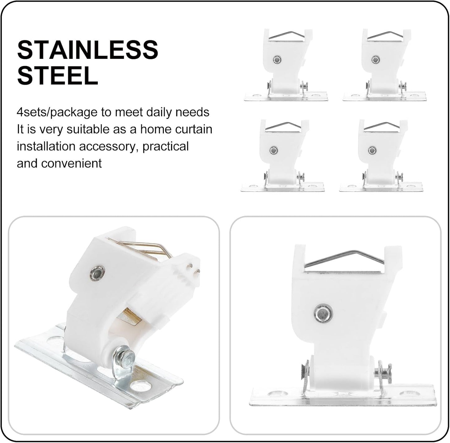  Artibetter Lot De 4 Verrous Pratiques Pour Cordon De Rideaux Romains En Fer Et Plastique, Verrouillage Délicat Pour Stores Bambou, Pour Fenêtres Et Placards