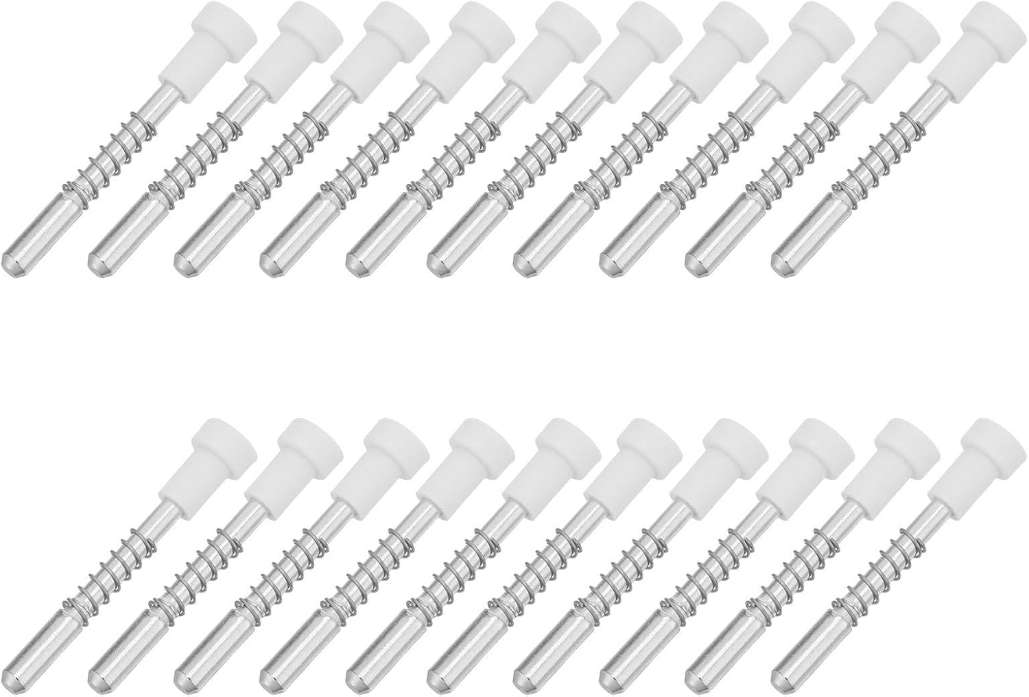  STOBAZA 20 Pièces Loquet à Piston De Moustiquaire En Métal à Ressort Pour Cadre De Porte Et Fenêtre, Fixation Basse Profil Pour Rénovation Intérieure