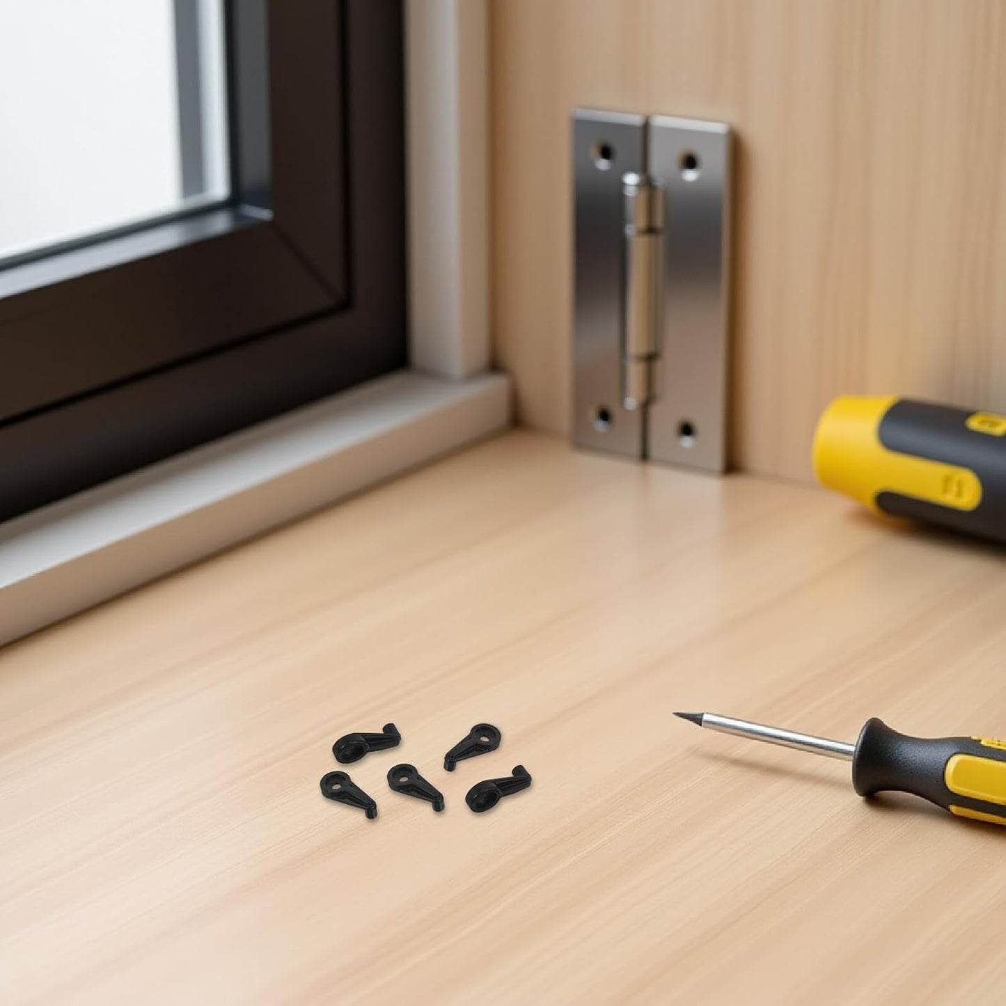  Gatuida 120 Clips De Fixation Pour Panneaux En Verre Noir A Kit Complet 120 Vis M4*16 Supports En Plastique Robustes Sans Perçage Pour Portes Vitrées Miroirs De Salle De Bain Et