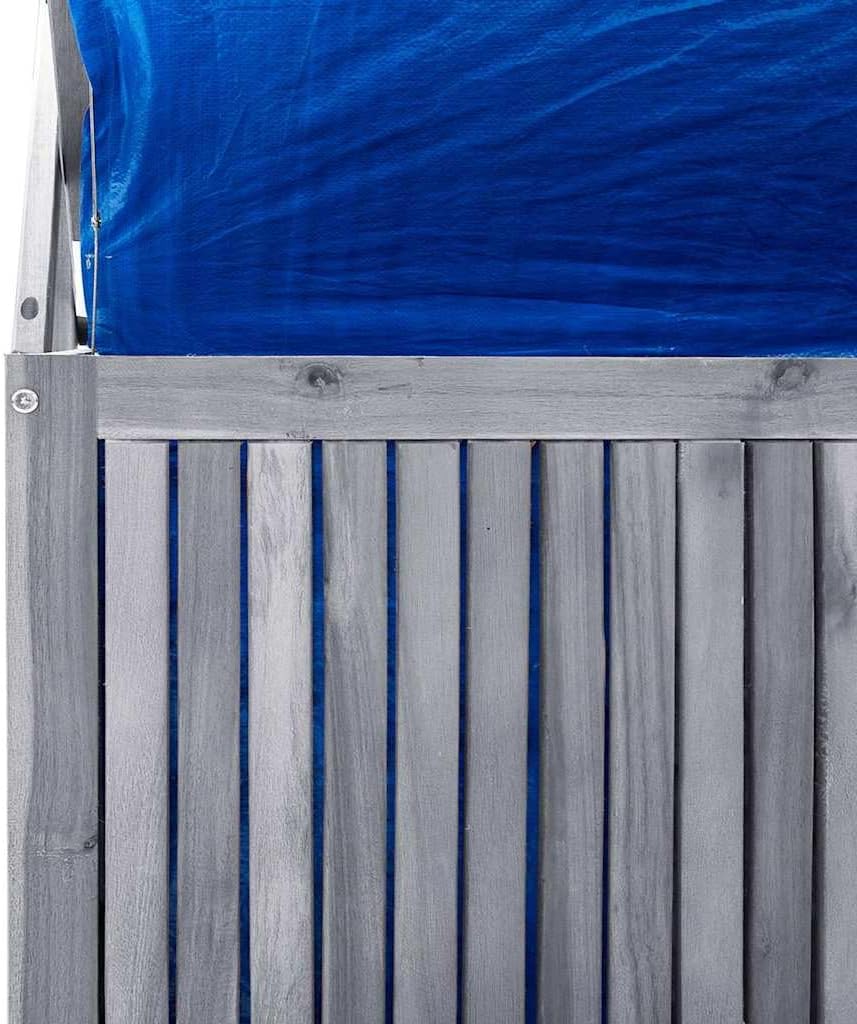  Coffre De Rangement Avec Treillis En Bois D'acacia Massif - 99 X 55 X 160 Cm - Résistant Aux Intempéries - Avec 4 étagères Réglables - Pour Balcon, Terrasse, Extérieur