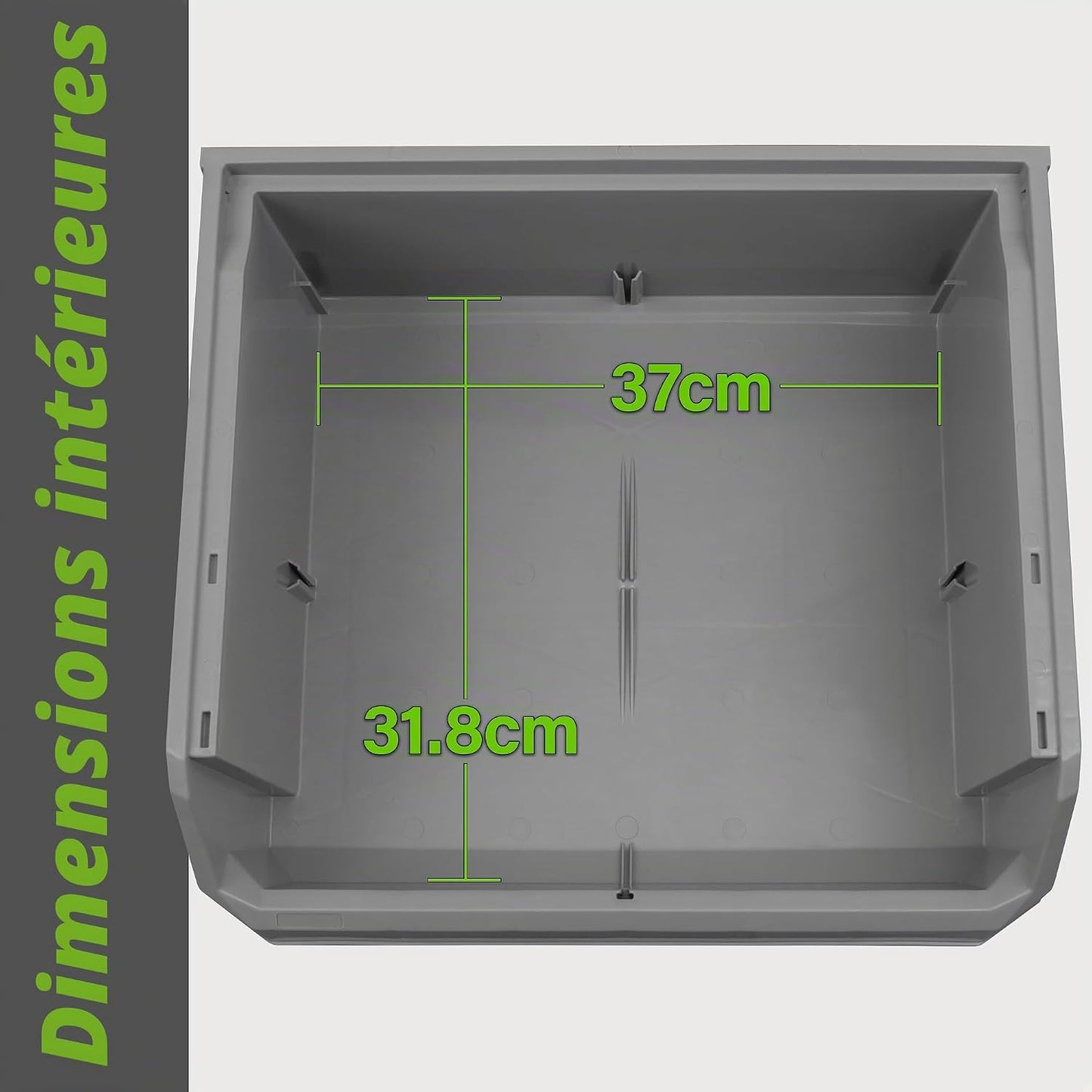 ReadySpace Lot De 4 Conteneurs En Plastique Extra Larges Pour Organiser Et Ranger Les Placards, La Cuisine, Le Bureau Ou Le Garde-manger, 37,5 X 41,9 X 17,8 Cm, Noir