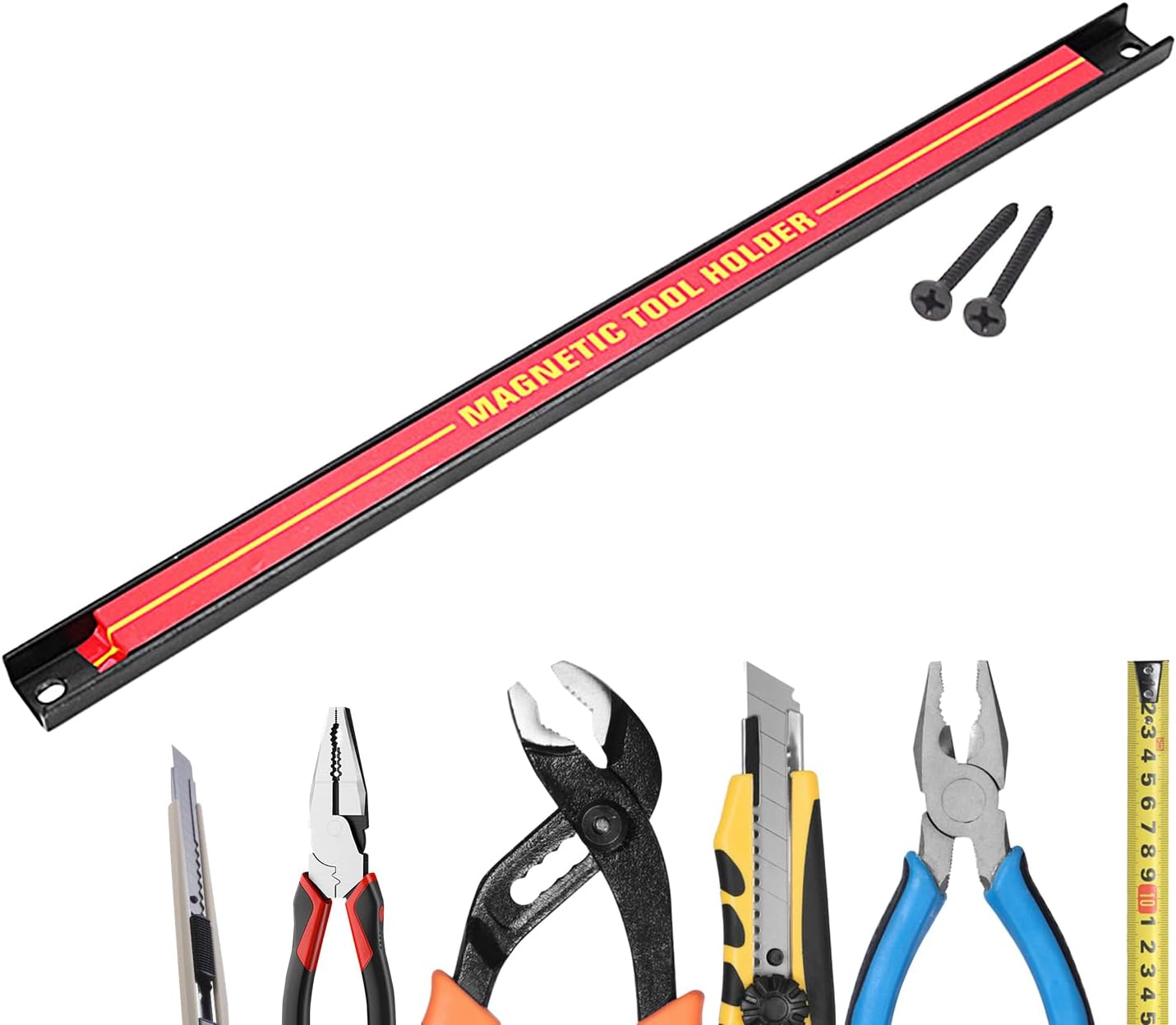  Barre Porte-outils Magnétique, Barre Magnétique Pour Outils, Porte-outils Mural, Grande Capacité, Organisateur D'outils Peu Encombrant Pour Atelier, Maison, Barre D'outils En Métal Pour Garage Ou