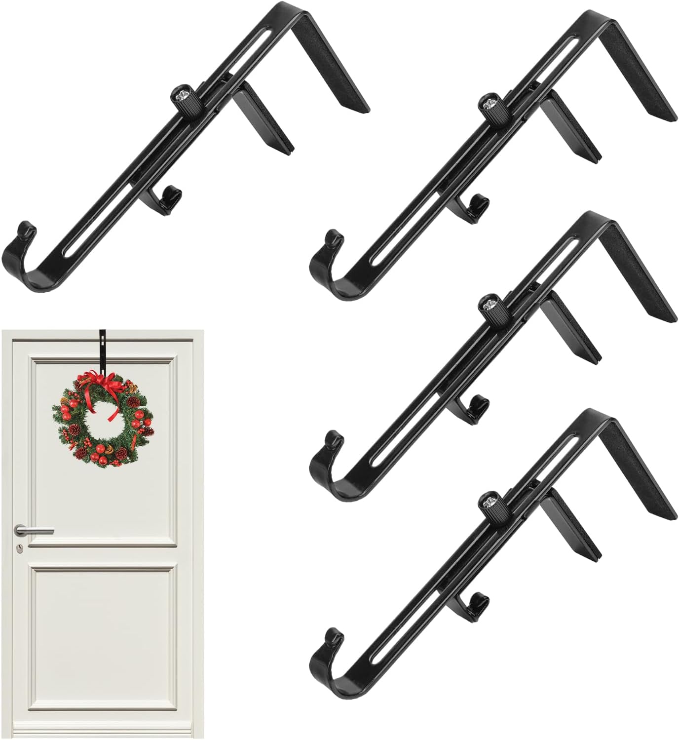 GENERIC Cintre Réglable Pour Guirlande, Guirlande Et Chaussette – Crochet De Décoration Réglable Pour Arbre Fenêtre Clôture, Balcon, Terrasse, Appartement, Cheminée De Noël