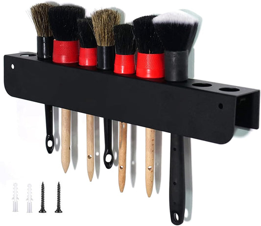  Organisateur De Brosses Détaillant La Voiture - Rack De Cintre D'outils à Montage Mural | Stockage Sécurisé Pour Les Brosses De Détail Automatique Brôles Équipement De Nettoyage Outils De Garage Van D