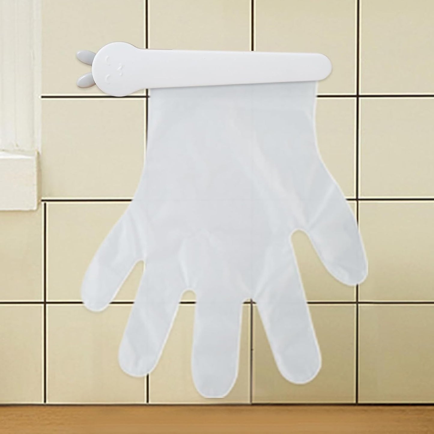  Porte- Pour Le Support Mural, Avec 100 Gants, Organisateur Adhésif De Conception De Clip, Pour La Manipulation Des Aliments Pour Nettoyer La Coiffure