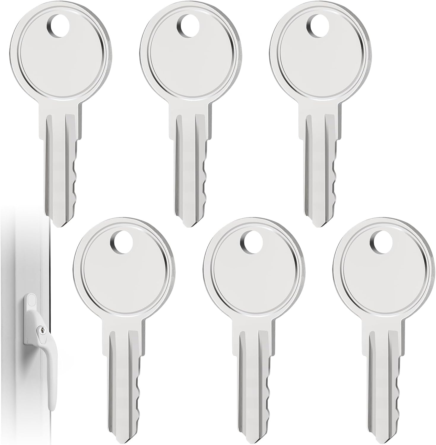  6 X Universal Replacement Window Keys Compatible With Yale And Securistyle
