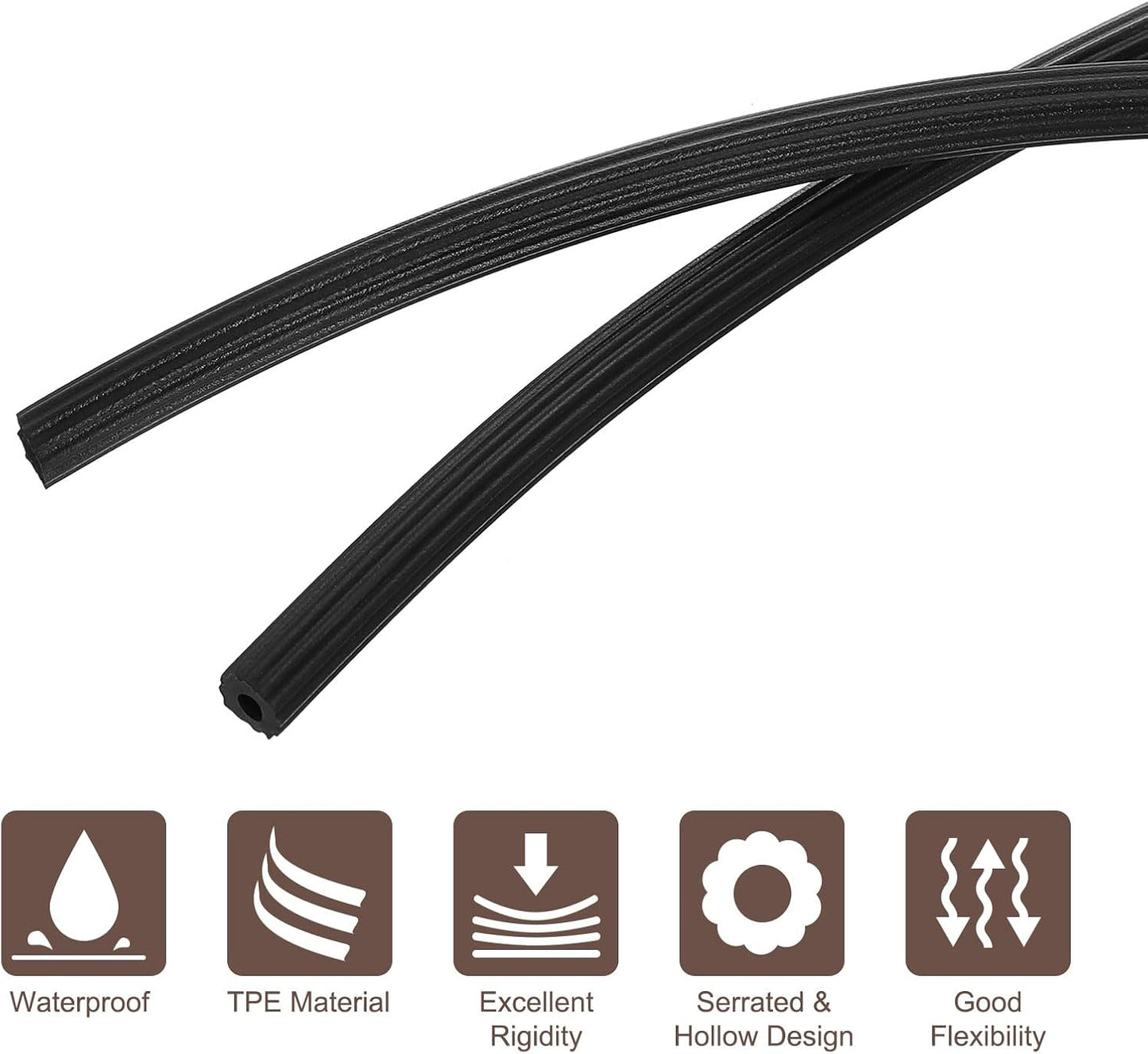  Uxcell Spline De Fixation Ronde En Silicone Pour écran De Porte Et Fenêtre (10 M, Noir)