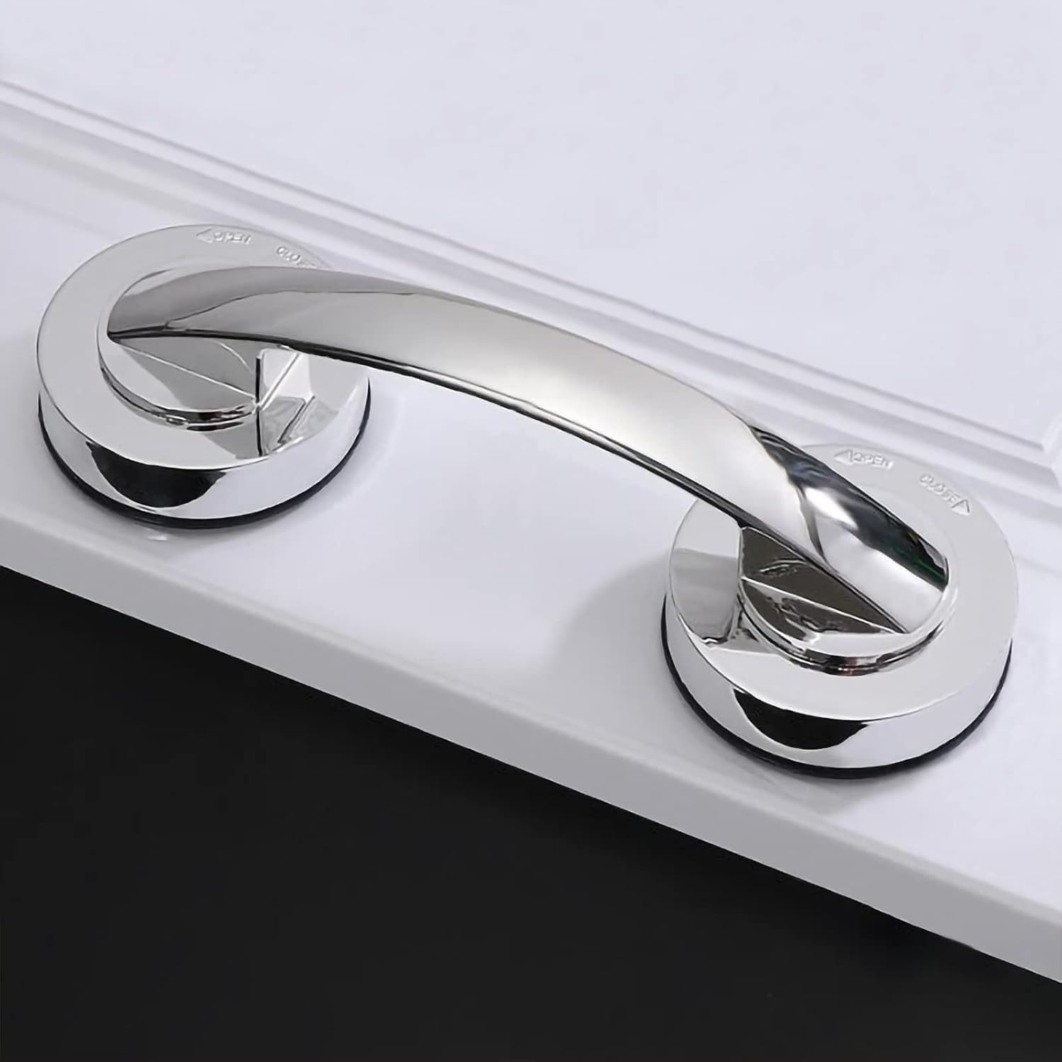  KAFENDA Grandes Poignées De Porte Et De Fenêtre En Verre, Portes Coulissantes De Salle De Bain, Armoires, Poignées Sans Trou, Poignées De Réfrigérateur, Barres D'appui De Douche (blanche)