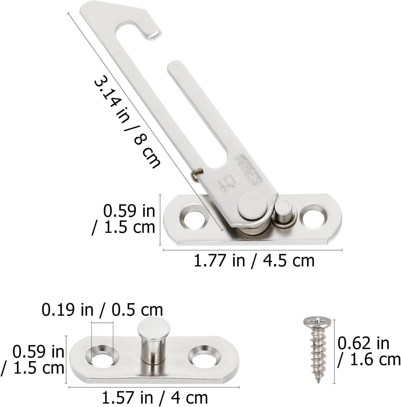  Artibetter Set De Verrous De Sécurité Pour Fenêtres En Acier Inoxydable Butoirs Pour Limiter L'ouverture Et Assurer La Protection Des Garçon Et Filles à Domicile