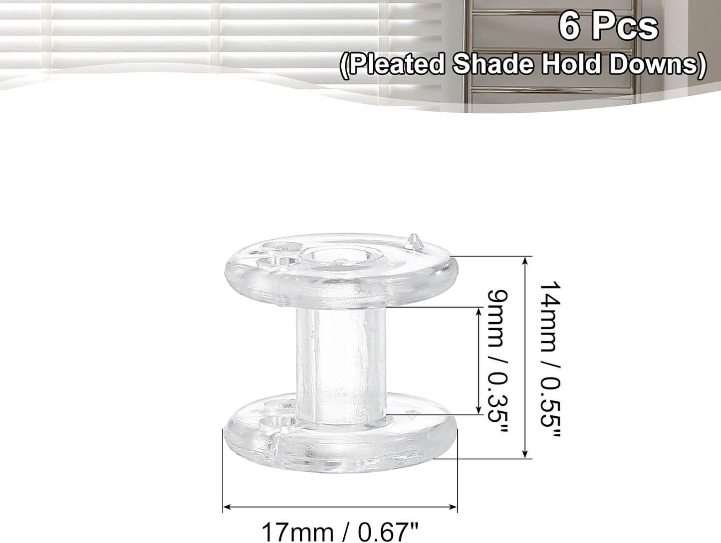  Uxcell Lot De 6 Tendeurs De Store Plissés Pour Fenêtre De Camping-car - Accessoire De Rideau De Jour/nuit - Transparent