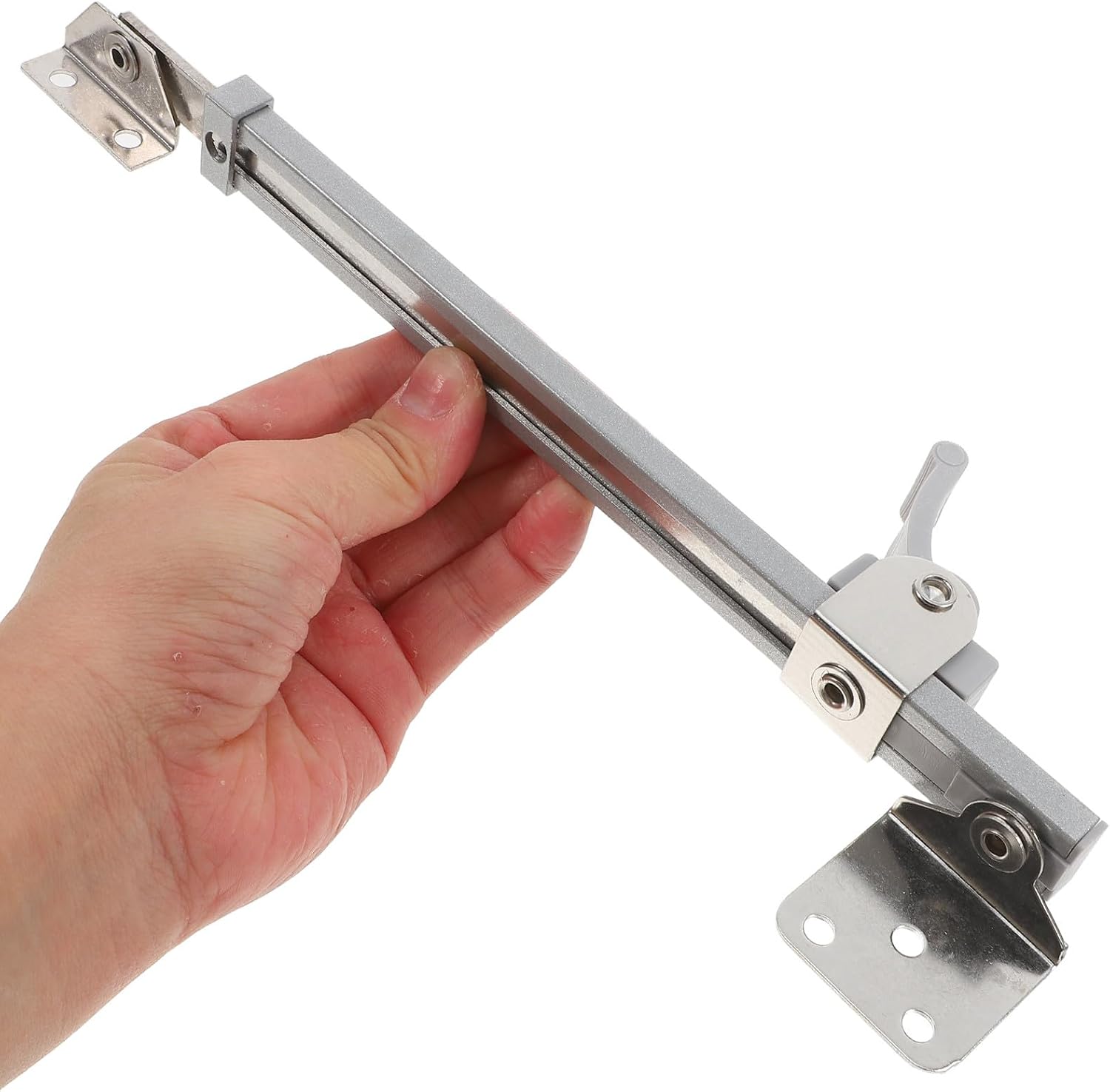  VICASKY Loquets De Fenêtre Télescopiques Réglables En Alliage D'aluminium Argenté, Installation Facile Et Protection Anti-vent Pour Fenêtres à Battants, Usage Maison Et Bureau