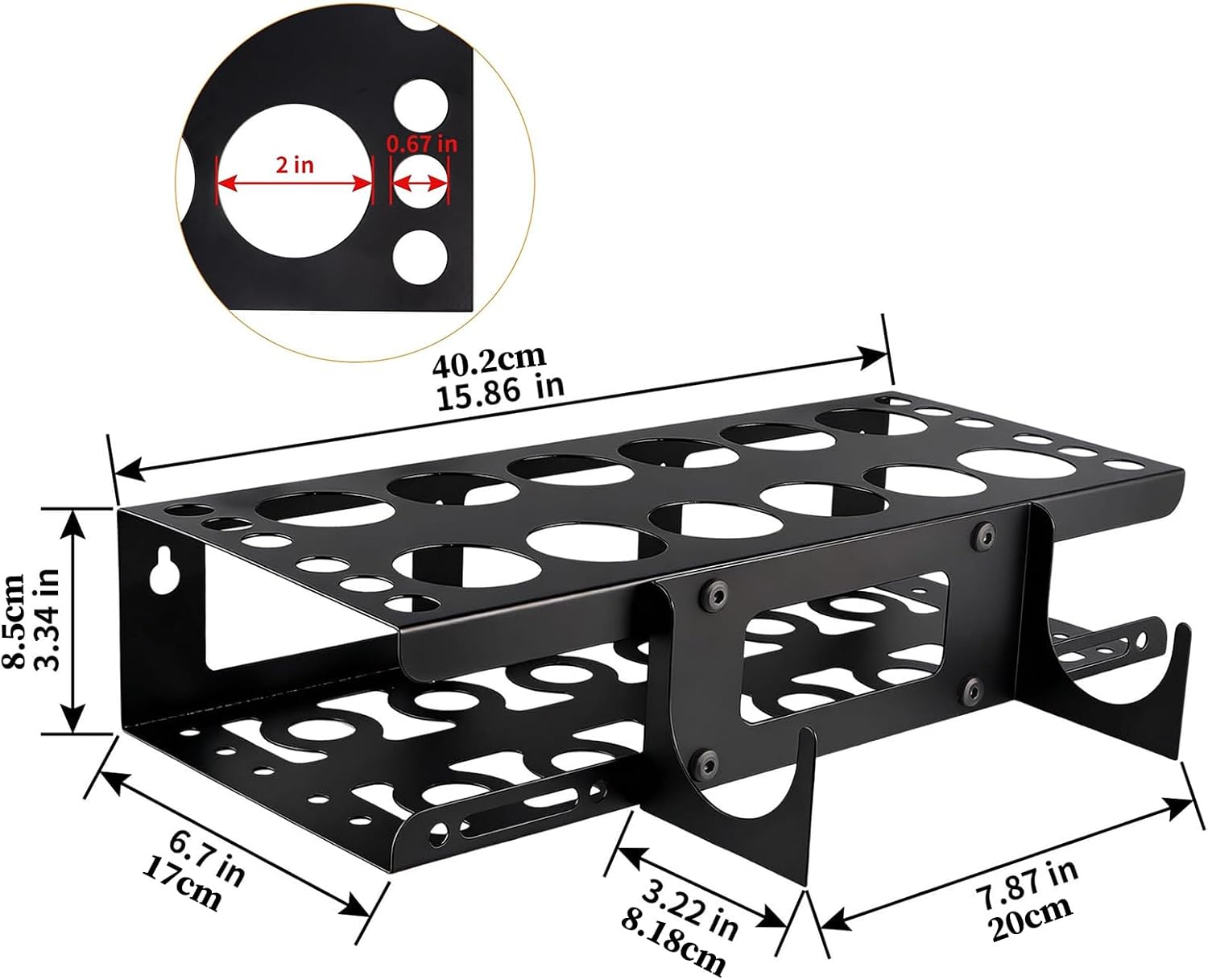  Support De Rangement | Grande Capacité 12 Emplacements Mural Pour Outils De Calfeutrage à La Main | Pour Salon, Dortoir, Atelier De Réparation à Domicile