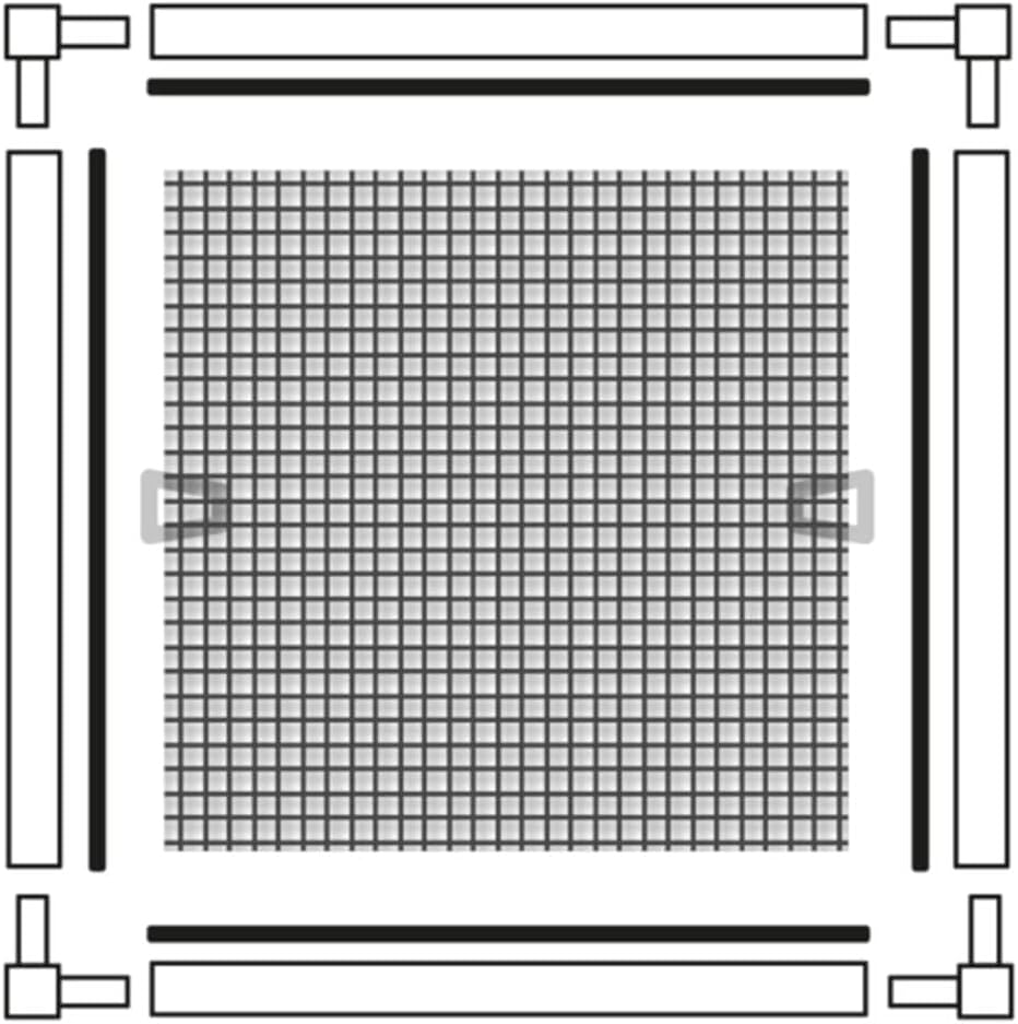  Schellenberg 70082 Telescopic Window Mosquito Net Fibreglass With Aluminium Frame Extendable Adjustable 100 X 120 Cm White