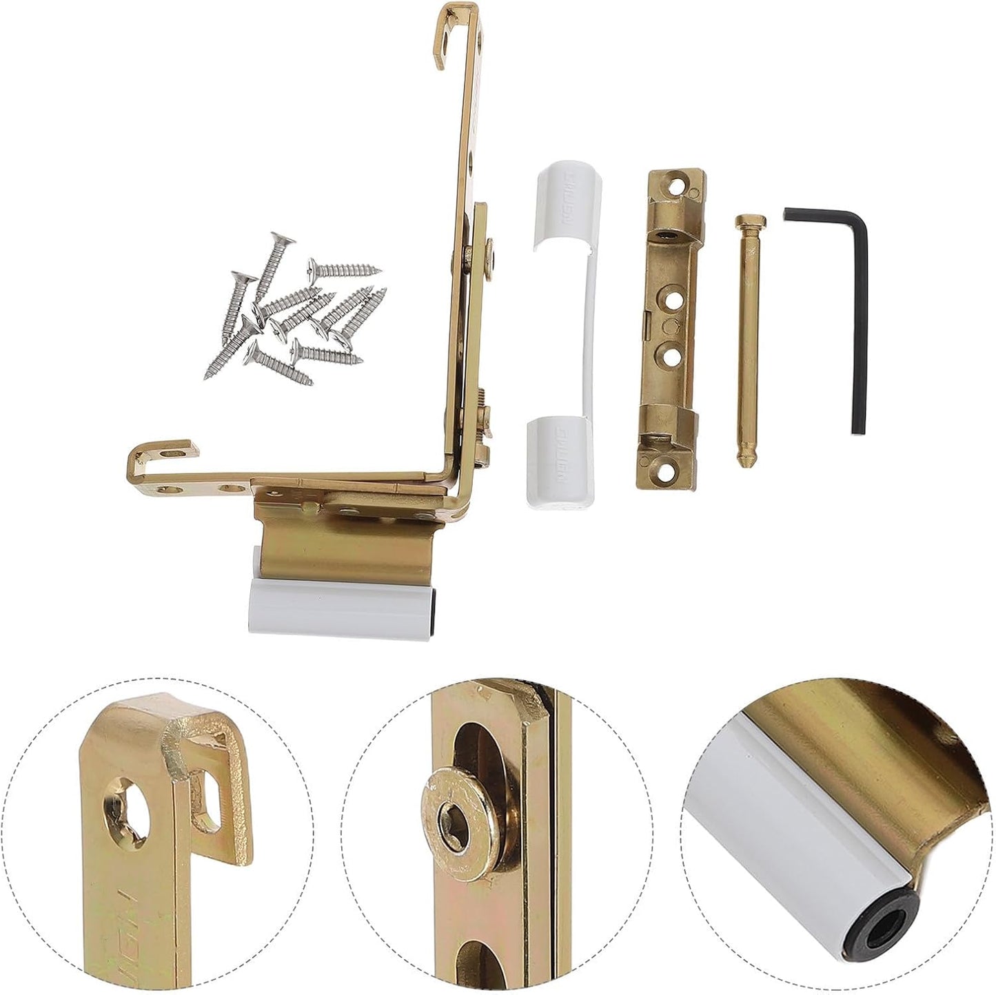  Healeved Charnières D'angle Vis Et Caches Blancs En Acier Carbone Fonctionnement Fluide Pour Fenêtres Coulissantes Intérieures Et Extérieures Compatible Portes Et Fenêtres Pvc, Usage