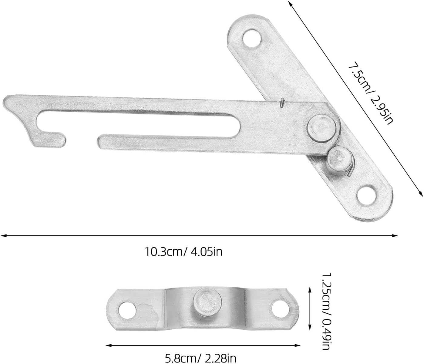  Angoily Lot De 2 Limiteurs De Fenêtre à Battant En Acier Inoxydable, Dispositif De Sécurité Pour Ouverture Contrôlée, Verrouillage Fenêtre Coulissante, Protection Ventilation Sécurisée
