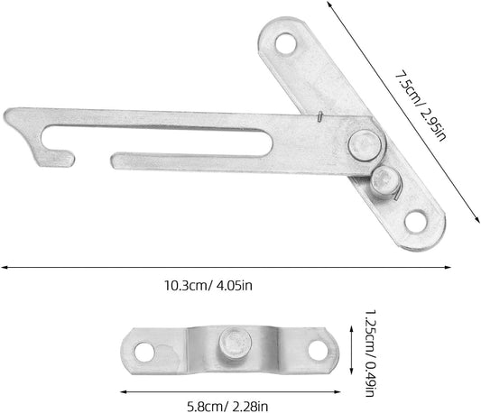  Angoily Lot De 2 Limiteurs De Fenêtre à Battant En Acier Inoxydable, Dispositif De Sécurité Pour Ouverture Contrôlée, Verrouillage Fenêtre Coulissante, Protection Ventilation Sécurisée