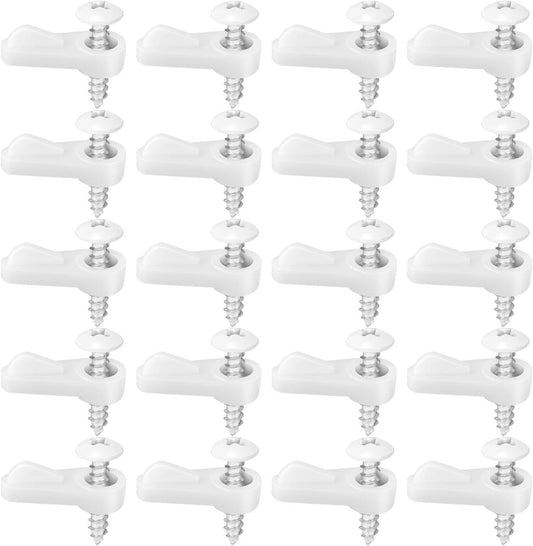  Clips De Retenue Pour Moustiquaire,Lot De Quincaillerie De Avec Visserie - Clips Sécurisés Pour Contre-fenêtre - Pour Maison Appartement Dortoir Salon Chambre Bureau Cuisine Salle De Bain