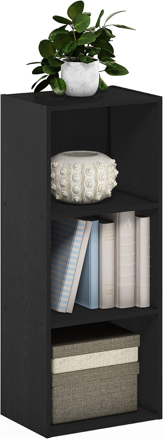 Furinno Luder Bibliothèque Etagère De Rangement Ouverte à 5 Cubes, Blanc/Bleu Clair