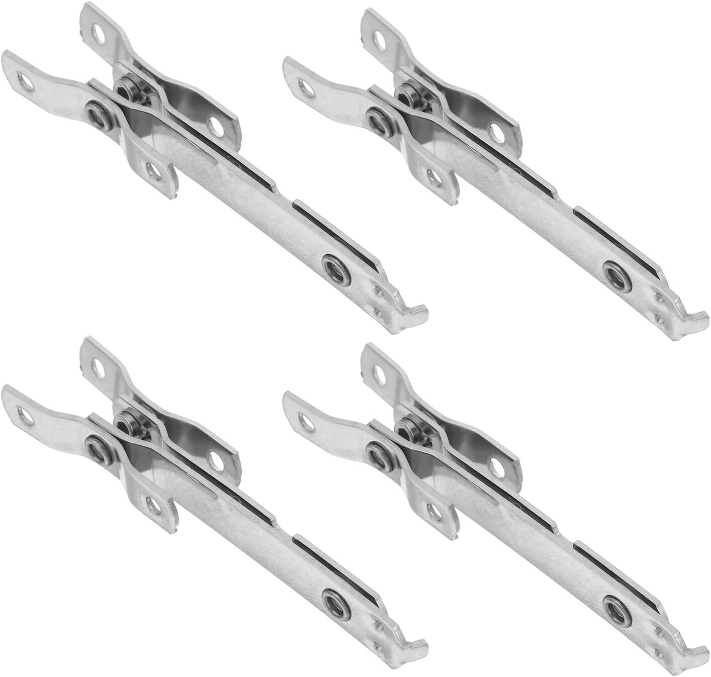  Angoily Lot De 4 Limiteurs D'ouverture De Fenêtre Coulissante En Acier Inoxydable Argenté, Dispositif De Sécurité Anti-secousse Pour Maison Et Bureau, Protection Garçon Et Filles