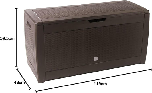 Prosperplast Boxe Rato Coffre De Jardin 310 Litres Chocolat 119 X 48 X 60 Cm